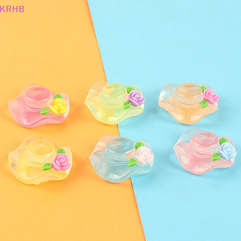 Set 5 Nắp Nhựa Phát Quang Dùng Trang Trí Nghệ Thuật / Trang Sức DIY Mới