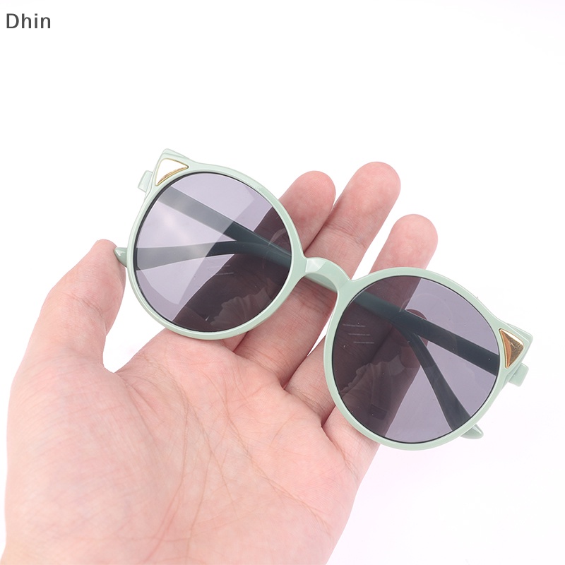 Kính Mát Tròng Tròn Chống Tia UV380 Hình Tai Mèo Dễ Thương Cho Bé