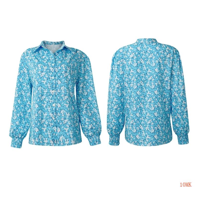 Áo Sơ Mi Dáng Rộng Cài Nút In Họa Tiết Đơn Giản Thời Trang Cho Nữ