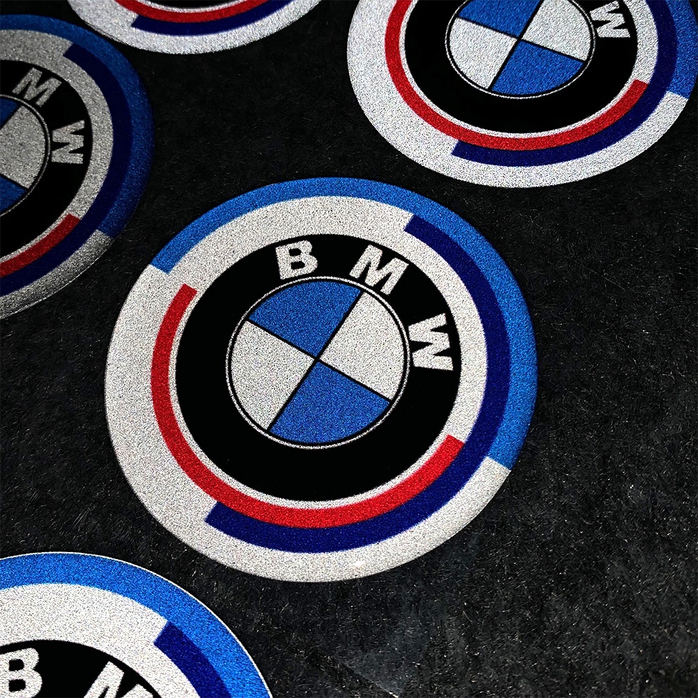 Set 2 Miếng Dán Logo 3D Phản Quang Cho Xe Mô Tô BMW