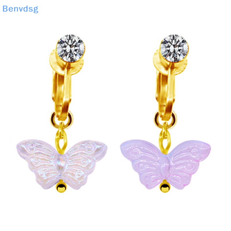 Benvdsg > Khuyên Rốn Dạng Kẹp Hình Bướm Màu Sắc Không Cần Lỗ Hình Động Vật Sáng Tạo Cho Nữ well