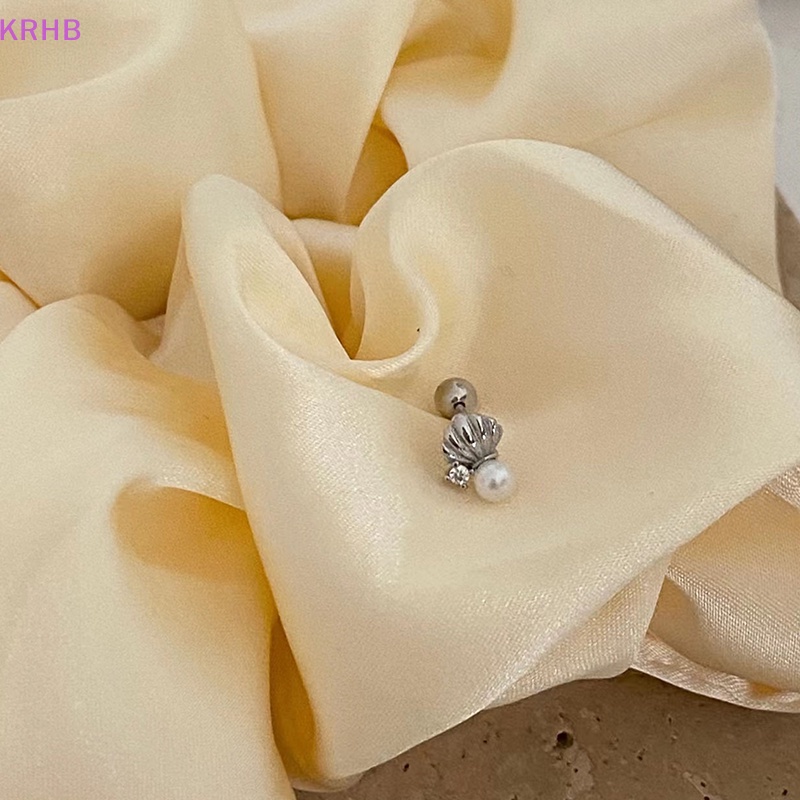 1 Đôi Khuyên Tai Ngọc Trai Dạng Xoắn Ốc Dành Cho Nữ Mới