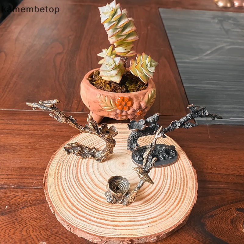 Thác Khói Trầm Hương Hình Chim Và Nhánh Cây Bằng Đồng Cổ Điển