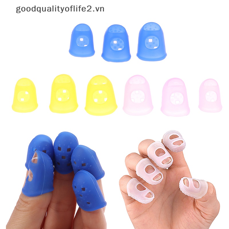 Bộ 5 Miếng Silicone Bọc Bảo Vệ Ngón Tay Khi Chơi Đàn Guitar / Ukulele