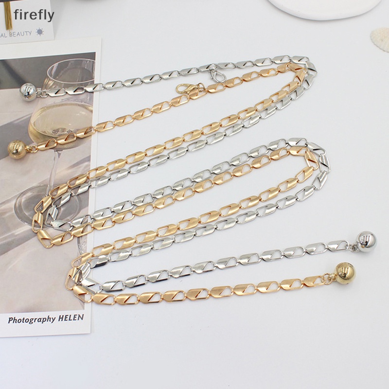 [firefly] Dây Xích Đeo Thắt Lưng Bằng Kim Loại Có Thể Điều Chỉnh Trang Trí Đầm Bikini Thời Trang Cá Tính Cho Nữ [VN]