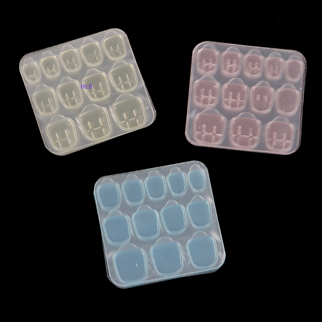 Set 12 / 24 Kẹp Hai Mặt Trong Suốt Tự Dính Dùng Để Cố Định Móng Giả