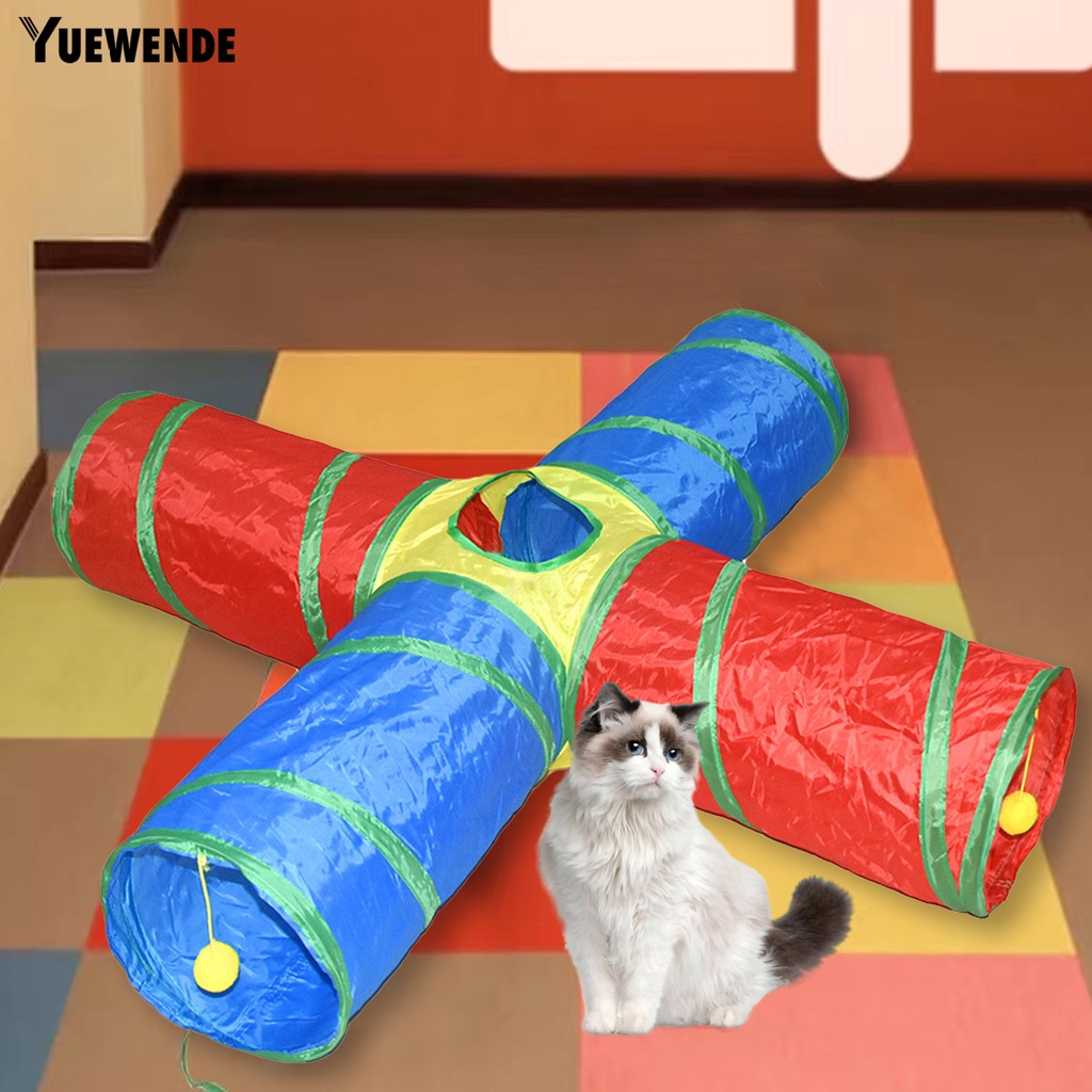 Đồ Chơi Đường Hầm Chữ T Lớn Chống Cắn Chống Trầy Vui Nhộn Cho Mèo Cưng