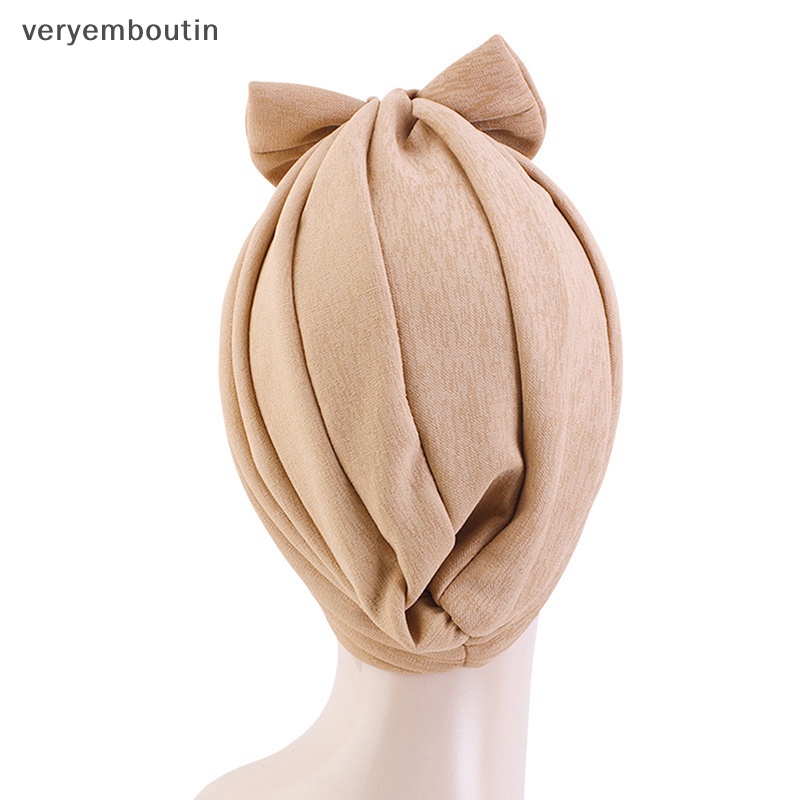 Mũ Turban Thắt Nơ Phong Cách Hồi Giáo Dân Tộc Cho Nữ