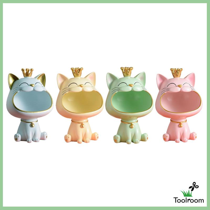 Mô Hình Mèo May Mắn Bằng Nhựa Resin Đựng Chìa Khóa / Đồ Trang Sức Để Bàn / Phục Vụ / Trang Trí Hành Lang / Phòng Khách