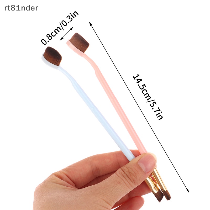 1 Cọ Trang Điểm Hai Đầu Dùng Đánh Phấn Nền Và Kẻ Mày