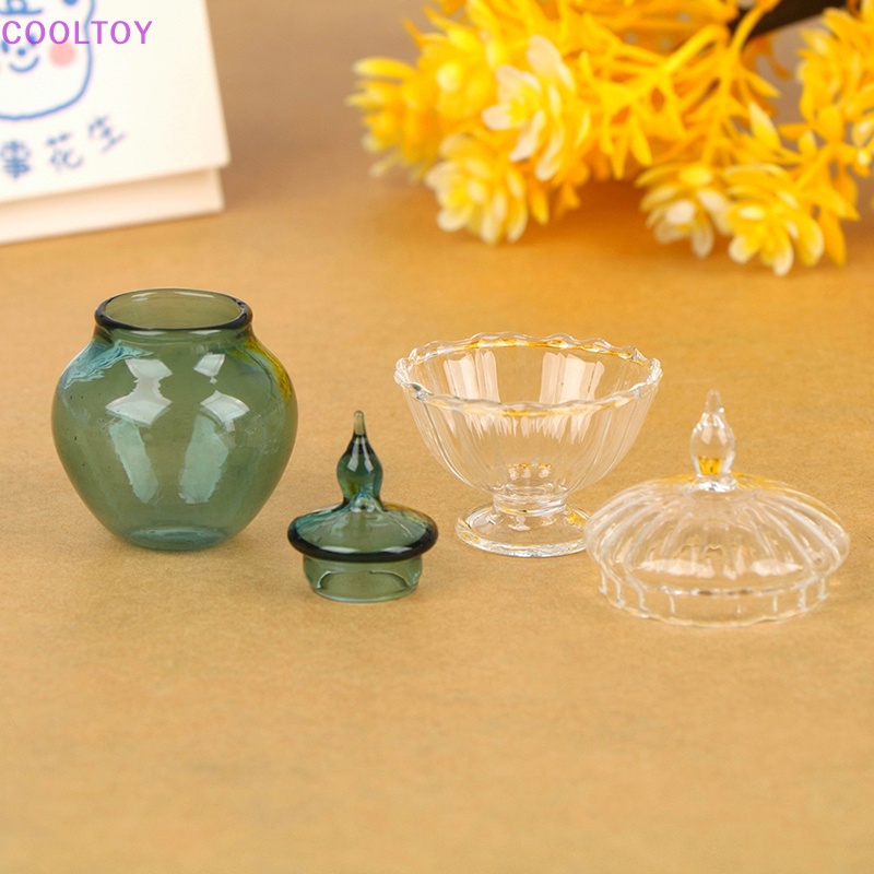 Hũ Thủy Tinh Đựng Kẹo / Món Tráng Miệng Mini Tỉ Lệ 1: 12 Trang Trí Nhà Búp Bê