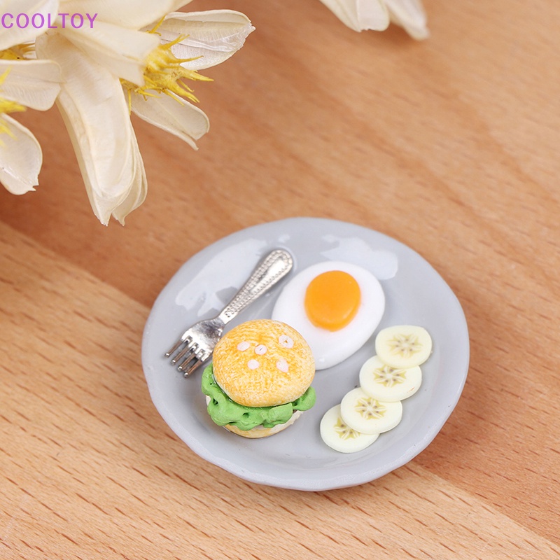 Cooltoy Đĩa Đựng Thức Ăn Sáng Tỉ Lệ 1: 12 Trang Trí Nhà Búp Bê