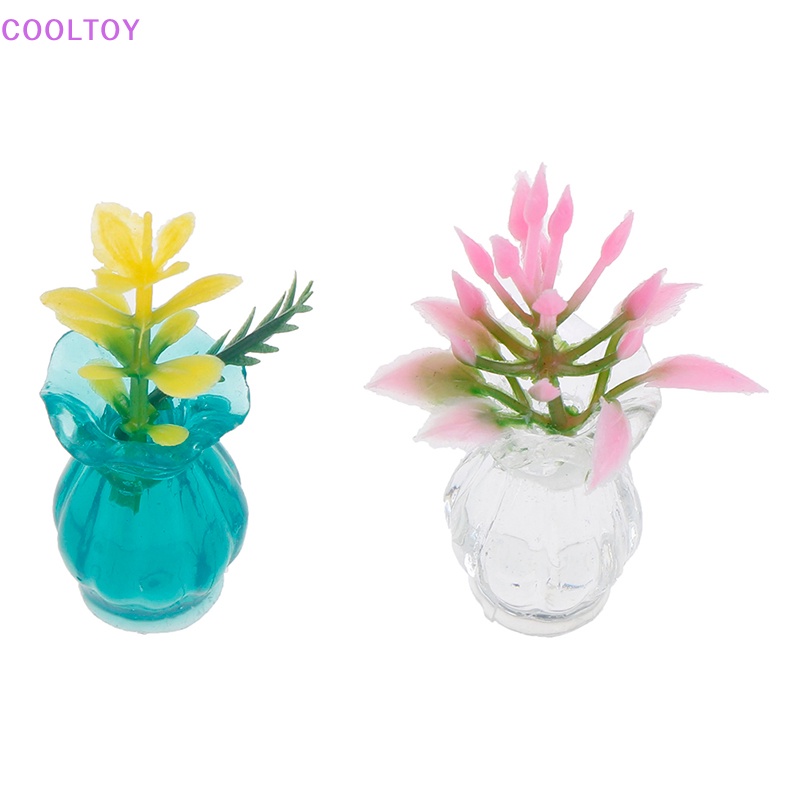 Set 5 Bình Hoa Mini Tỉ Lệ 1: 12 Dùng Để Trang Trí Nhà Búp Bê