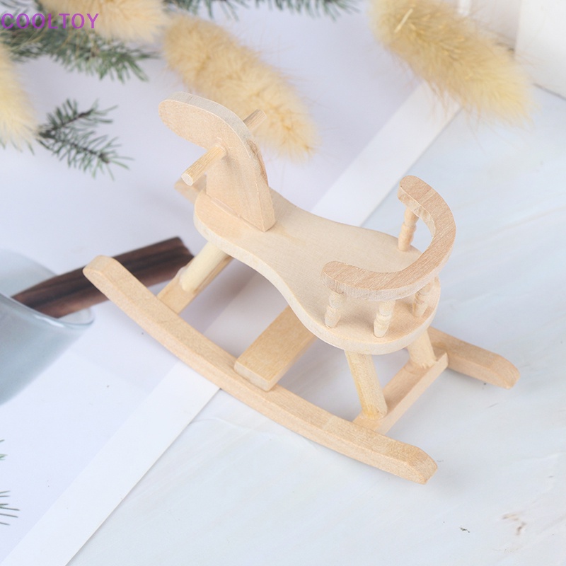 Mô Hình Ghế Ngựa Bập Bênh Tỉ Lệ 1 / 12 Trang Trí Nhà Búp Bê