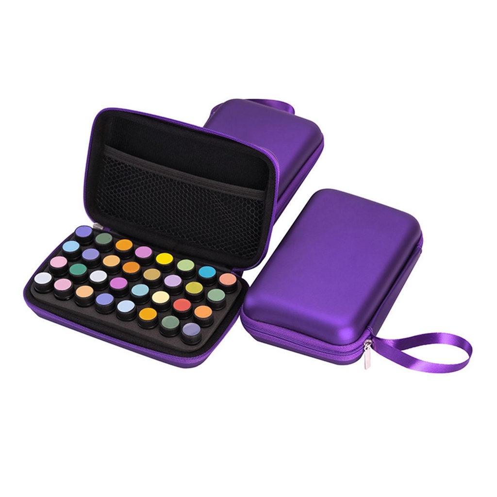 Túi Da PU 32 Chai Tinh Dầu Thơm Dễ Dàng Mang Theo