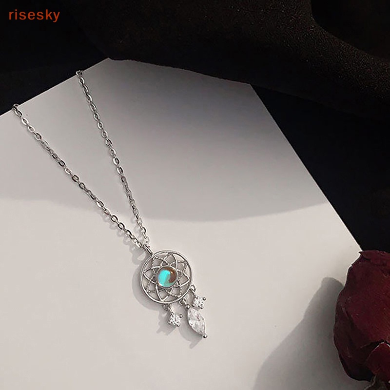 Vòng cổ Mặt Dreamcatcher Màu Sắc Bạc Phối Dây Tua Rua Thời Trang Cho Nữ