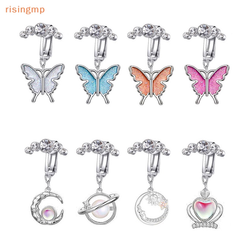 Khuyên Rốn Hình Bướm Bằng Thép Không Gỉ Đính Đá Zircon