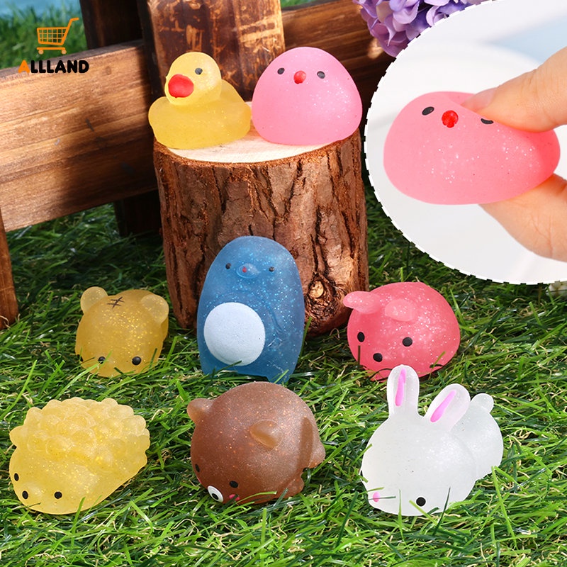 1 Búp Bê Đồ Chơi Mini Bằng TPR Mềm Mại Lấp Lánh Phong Cách Ngẫu Nhiên