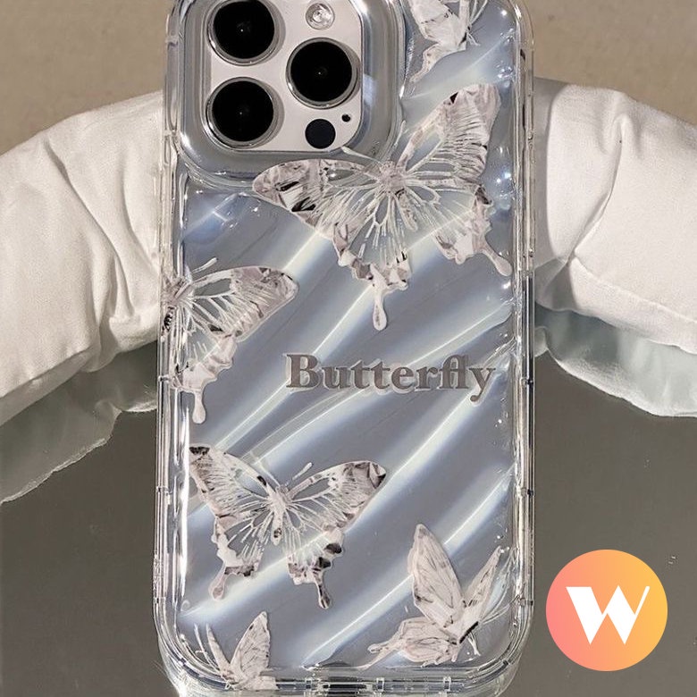 Ốp Điện Thoại Hình Bướm 3D Sang Trọng Cho IPhone 7 8 6 6S Plus 14 13 12 Pro MAX XS MAX SE 2020 11 7Plus XR X