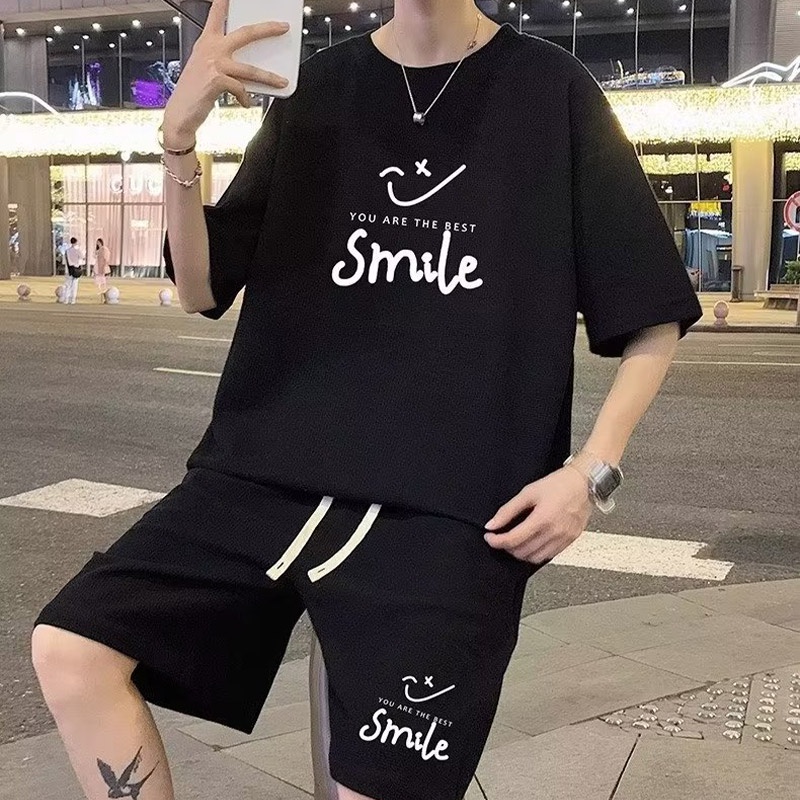 Set đồ thể thao HANLU ngắn tay phong cách năng động trẻ trung dành cho nam