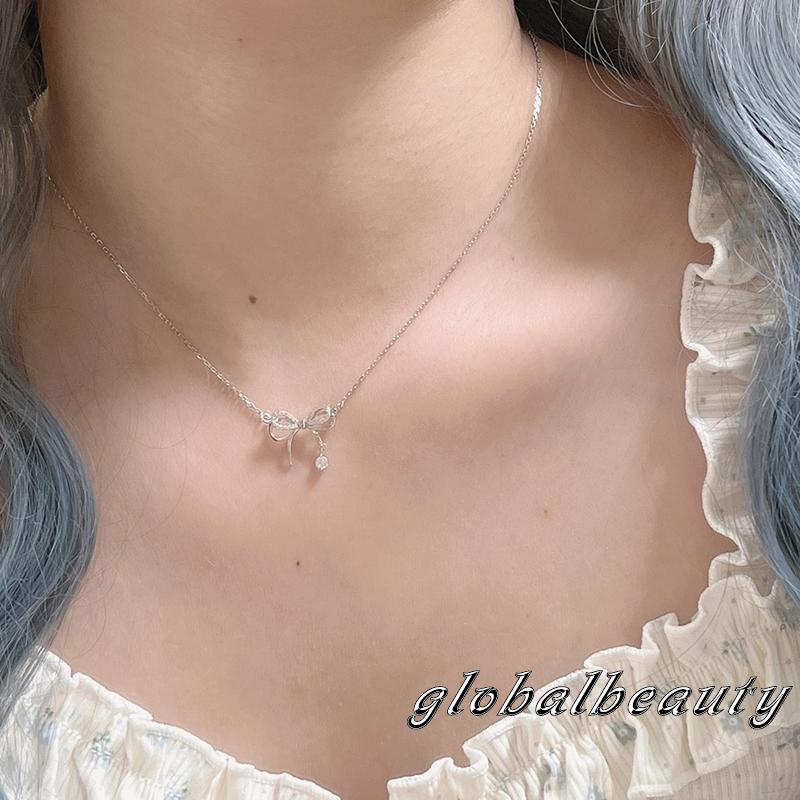 Vòng cổ Mặt Nơ Đính Đá Thời Trang Dành Cho Nữ