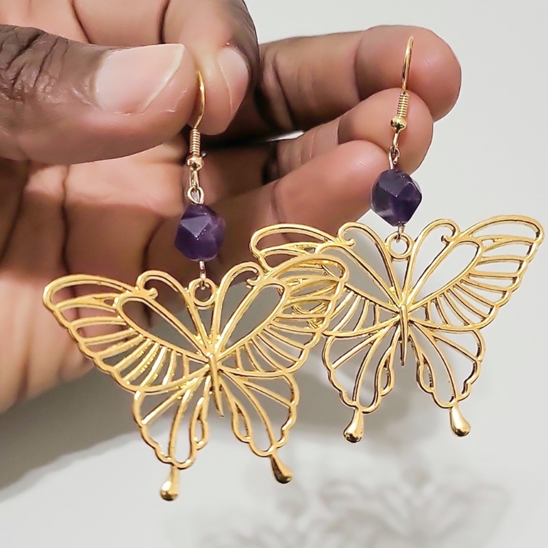 Bông Tai Hình Cánh Bướm Phong Cách Nhật Hàn Thời Trang Cho Nữ