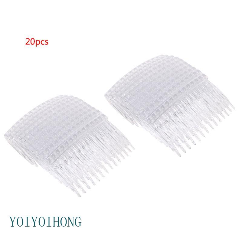 Lược Cài Tóc Bằng Nhựa Trong Suốt DIY Cho Cô Dâu