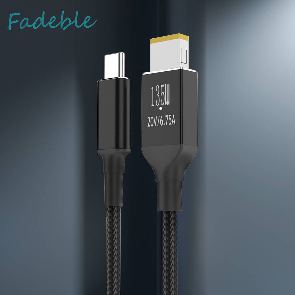 Cáp Sạc PD135W Type-C Sang Vuông 6.75A 20V Cho Lenovo Legion Y9000P Y9000K