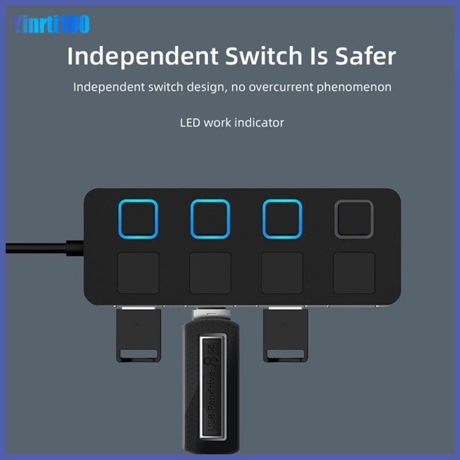 Bộ Chia 4 Cổng Usb 3.0 Đa Cổng Cho Laptop