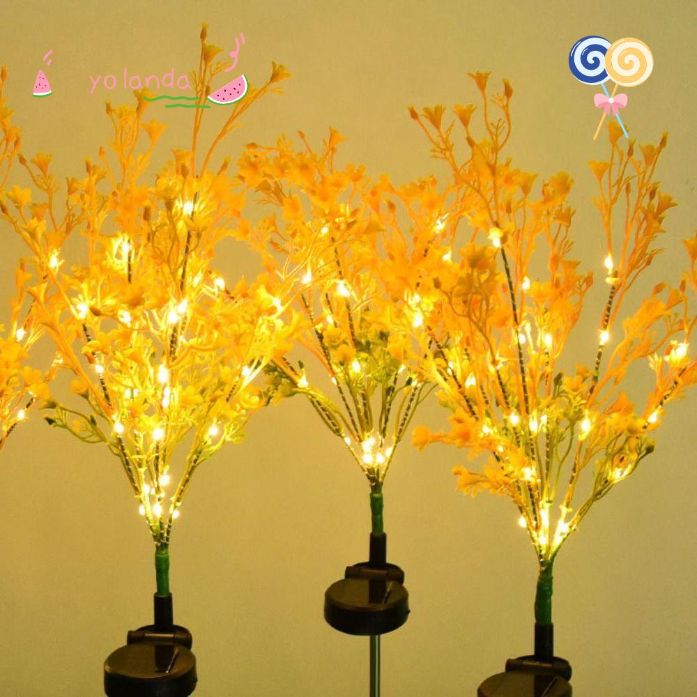 Set 6 / 8 Đèn LED Hình Bức Tượng Hoa Sử Dụng Năng Lượng Mặt Trời Trang Trí Sân Vườn