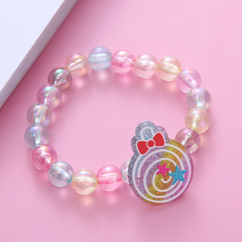 Vòng Đeo Tay Bằng Acrylic Lấp Lánh Cho Bé | Vòng Đeo Tay Bảo Vệ Môi Trường Kiểu Hoạt Hình Công Chúa Nhỏ Dễ