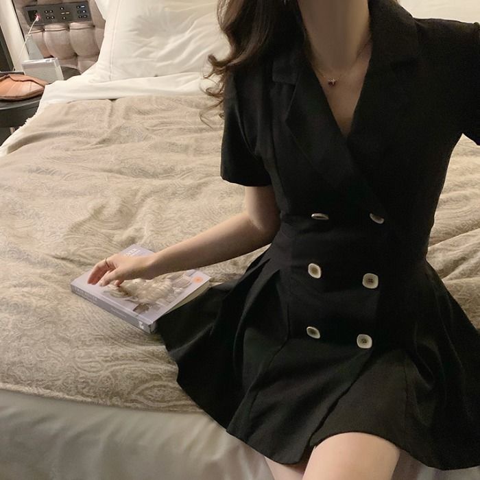 Đầm Ngắn Tay Dáng Ôm Thời Trang Mùa Hè Hàn Quốc 2022 Hàng Mới