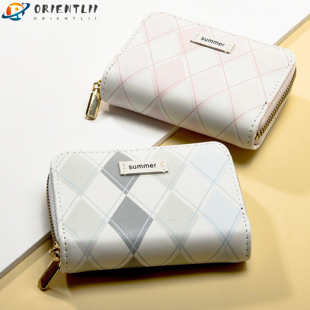 Ví Da Pu Thời Trang Orentlii Họa Tiết Hình Học Cho Nữ