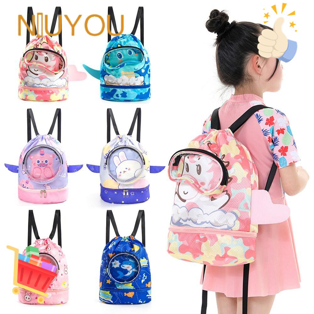 Ba Lô Du Lịch / Bơi Lội In Họa Tiết Hoạt Hình Dễ Thương Có Thể Điều Chỉnh Cho Bé