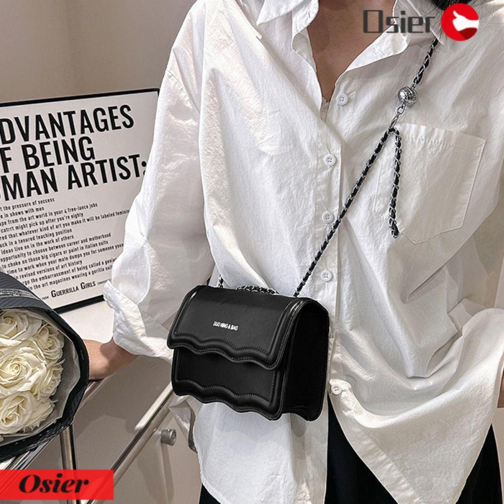 Túi Đeo Vai Màu Trơn Dáng Vuông Nhỏ Họa Tiết Lượn Sóng 2023 1 Cho Nữ