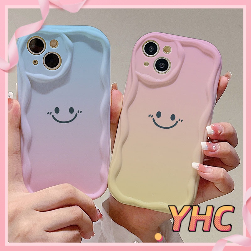 Ốp Lưng iPhone Màu hồng thay đổi khuôn mặt tươi cười 3D cuộn sóng viền Silicone camera bảo vệ Cho Iphone 6 / 6S / 6splus / se / 7 / 7plus / 8 / 8plus / X / xs / xsmax / 11 / 12 / 13 / 14 / Plus / pro / pro max-226