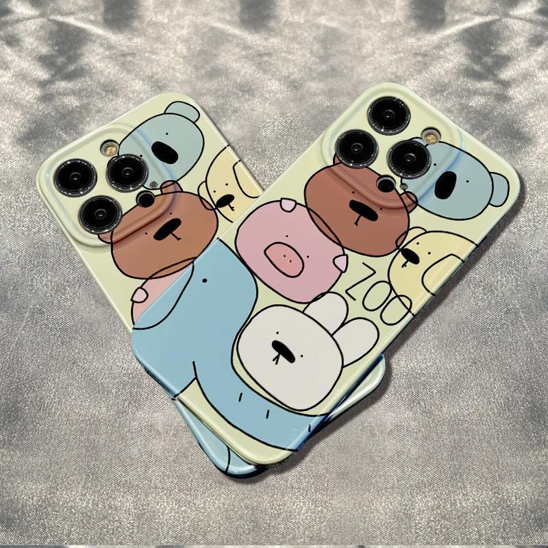 Ốp Điện Thoại Mềm Chống Sốc Họa Tiết Động Vật Cho Iphone 14promax 13 12 11 6In 78plus NQ2X