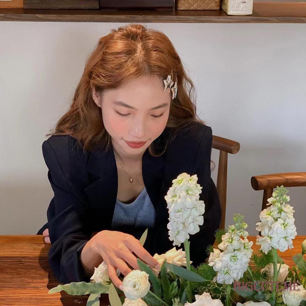 1 Kẹp Tóc Hình Ngôi Sao Thanh Lịch Màu Bạc Dành Cho Nữ