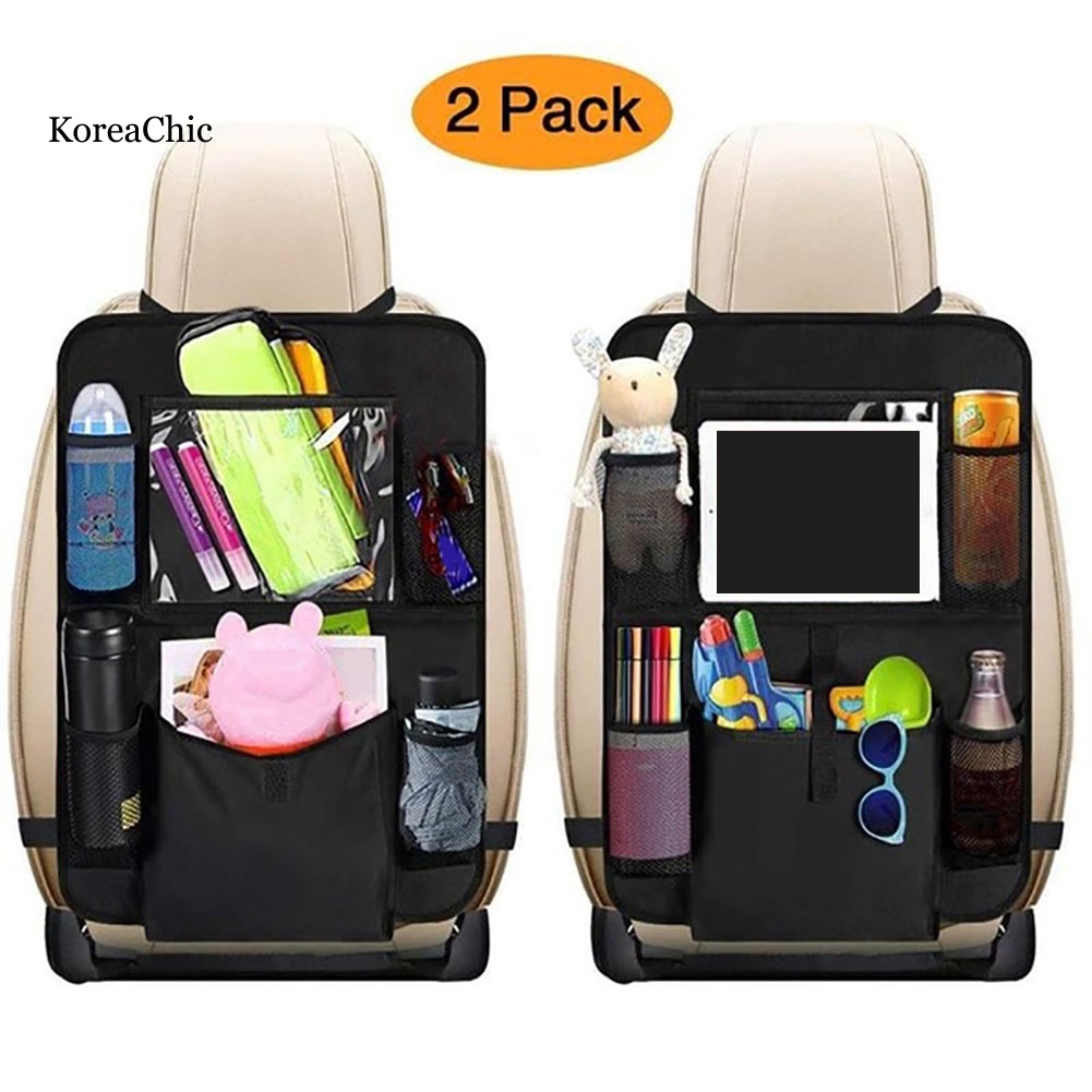 Bộ 2 Túi Đựng Điện Thoại / Máy Tính Bảng Treo Sau Lưng Ghế Xe Hơi