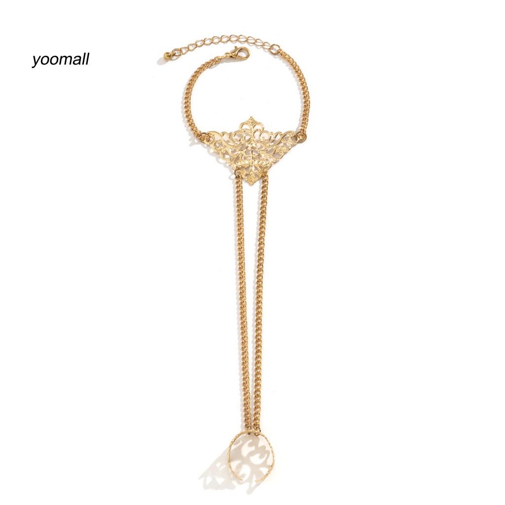 Yo / Vòng Đeo Tay Dạng Chuỗi Xích Hở Lỗ Hở Có Thể Điều Chỉnh Trang Trí Đơn Giản Cá Tính Thời Trang Không Phai Màu Dành Cho Bạn