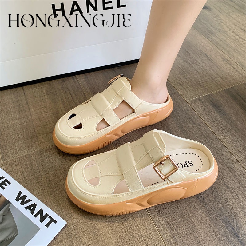 HONGXINGJIE dép sandal nữ dép đế cao Xu hướng thời trang năm 2023NEW 062113
