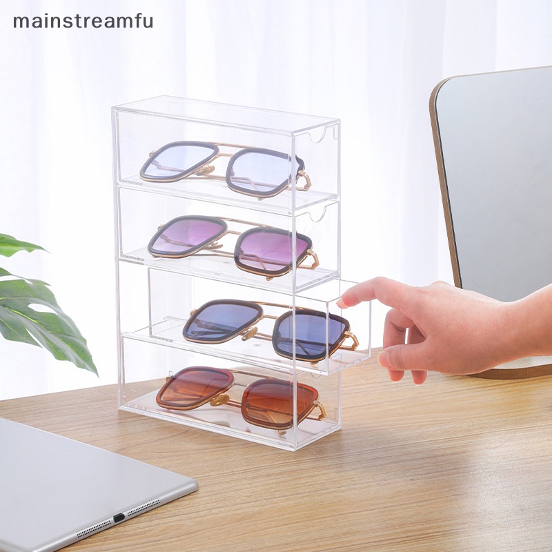 Hộp Đựng Mắt Kính 4 Tầng Có Thể Xếp Chồng Lên Nhau Mới [Mainnstreamfu]