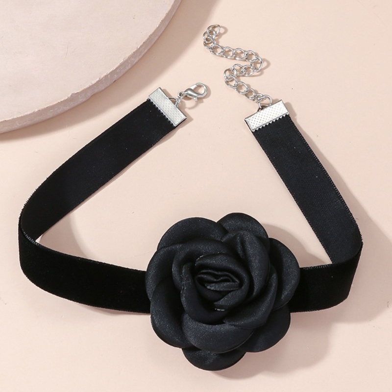 Vòng Cổ Vải Dệt Hình Hoa Lớn 4 Màu Tùy Chọn