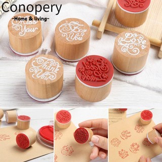 Conopery dấu gỗ CONOPERY trang trí thiệp in chữ độc đáo