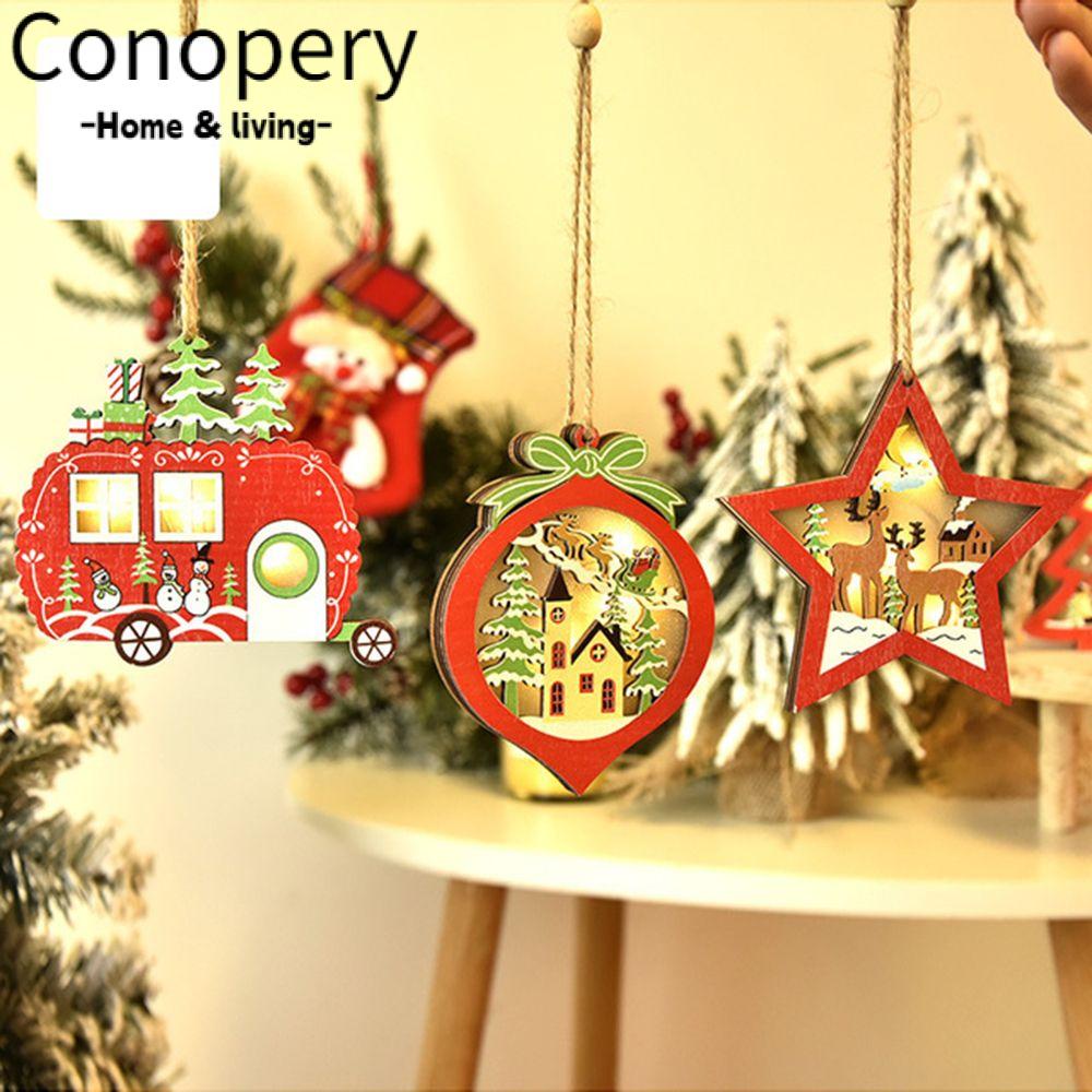 CONOPERY Cây Thông Giáng Sinh Năm Mới Có Đèn Led Độc Đáo Trang Trí Nhà Cửa