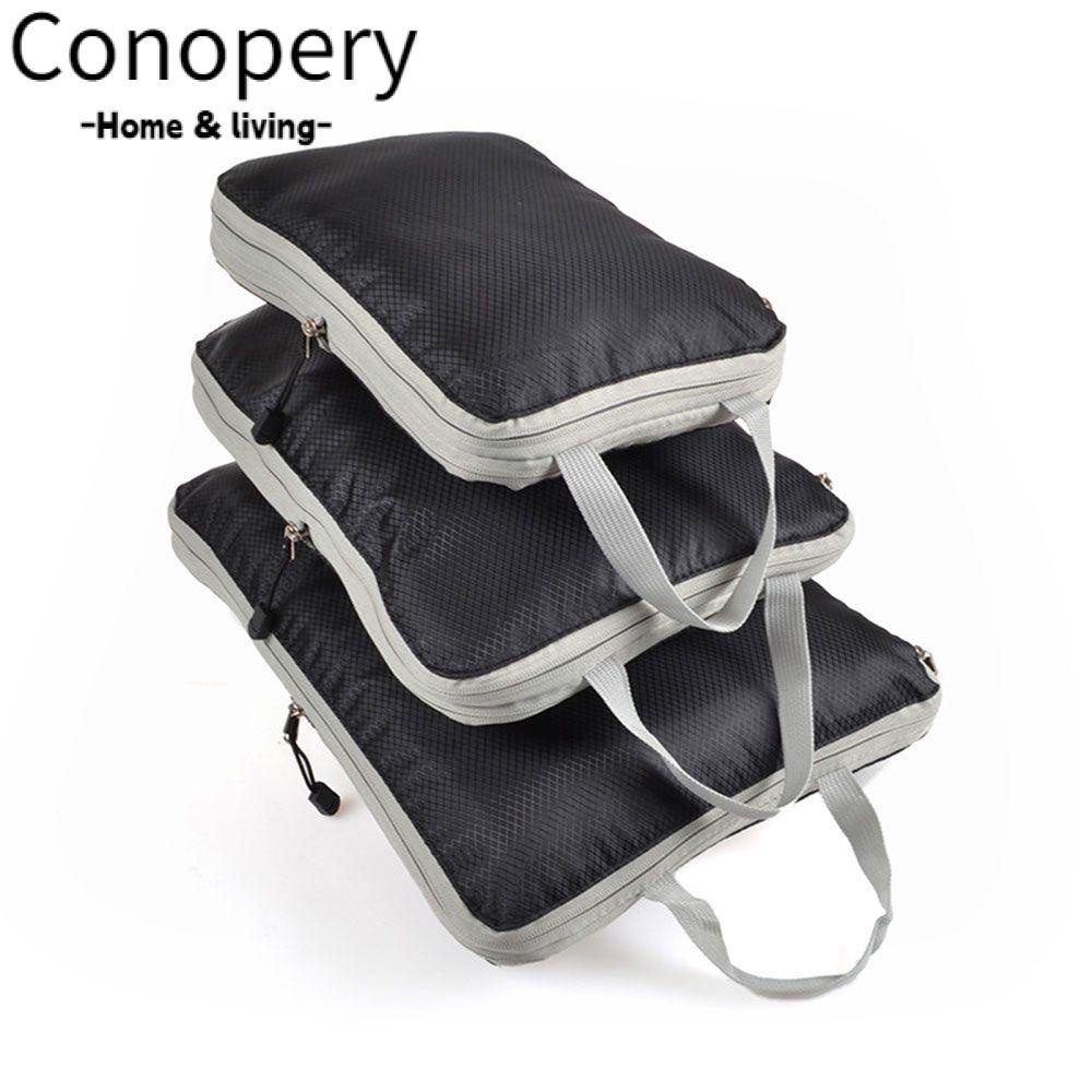 CONOPERY Bộ 3 Túi Đựng Hành Lý Cỡ Lớn Có Thể Gấp Gọn Tiện Dụng Mang Theo Du Lịch