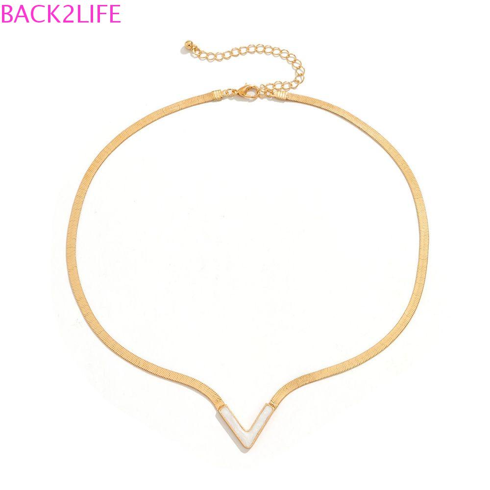 Vòng Cổ Choker Mặt Chữ V Đơn Giản Phong Cách Punk 2Lip