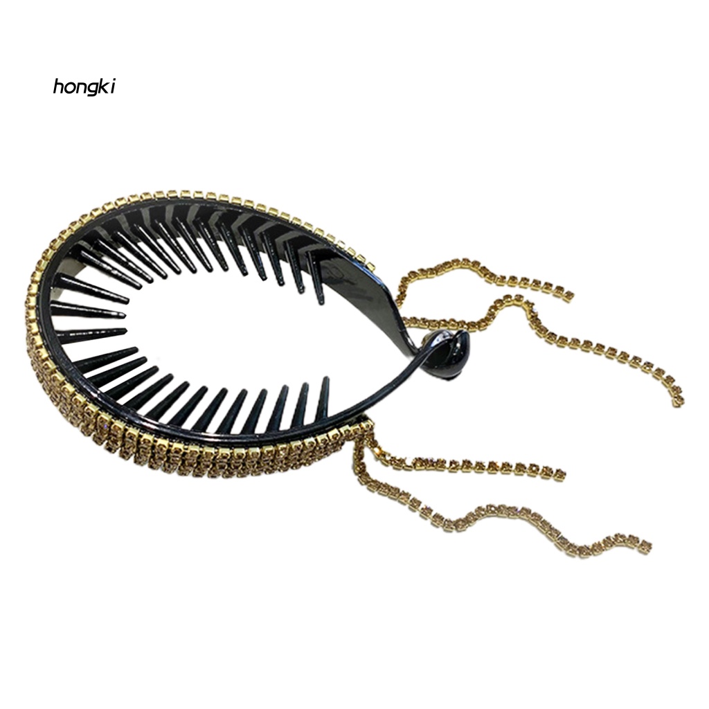 Kẹp Tóc Cài Tóc Phối Tua Rua Đính Đá Trang Nhã Dành Cho Nữ