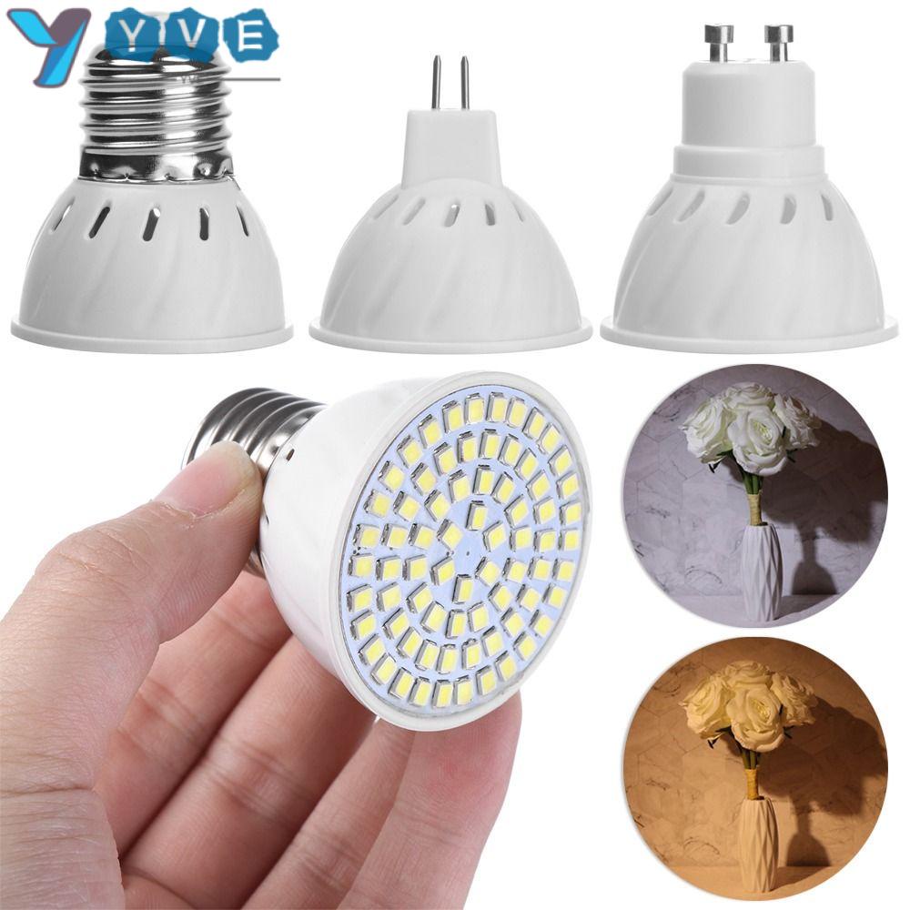 YVE Đèn Pha Ánh Sáng Trắng Ấm 80 LED GU10 E27 MR16 SMD 2835