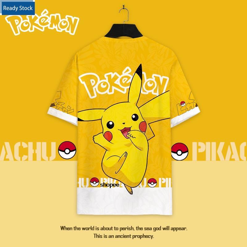 Áo Thun Tay Ngắn In Hình pikachu Dễ Thương Cho Nam